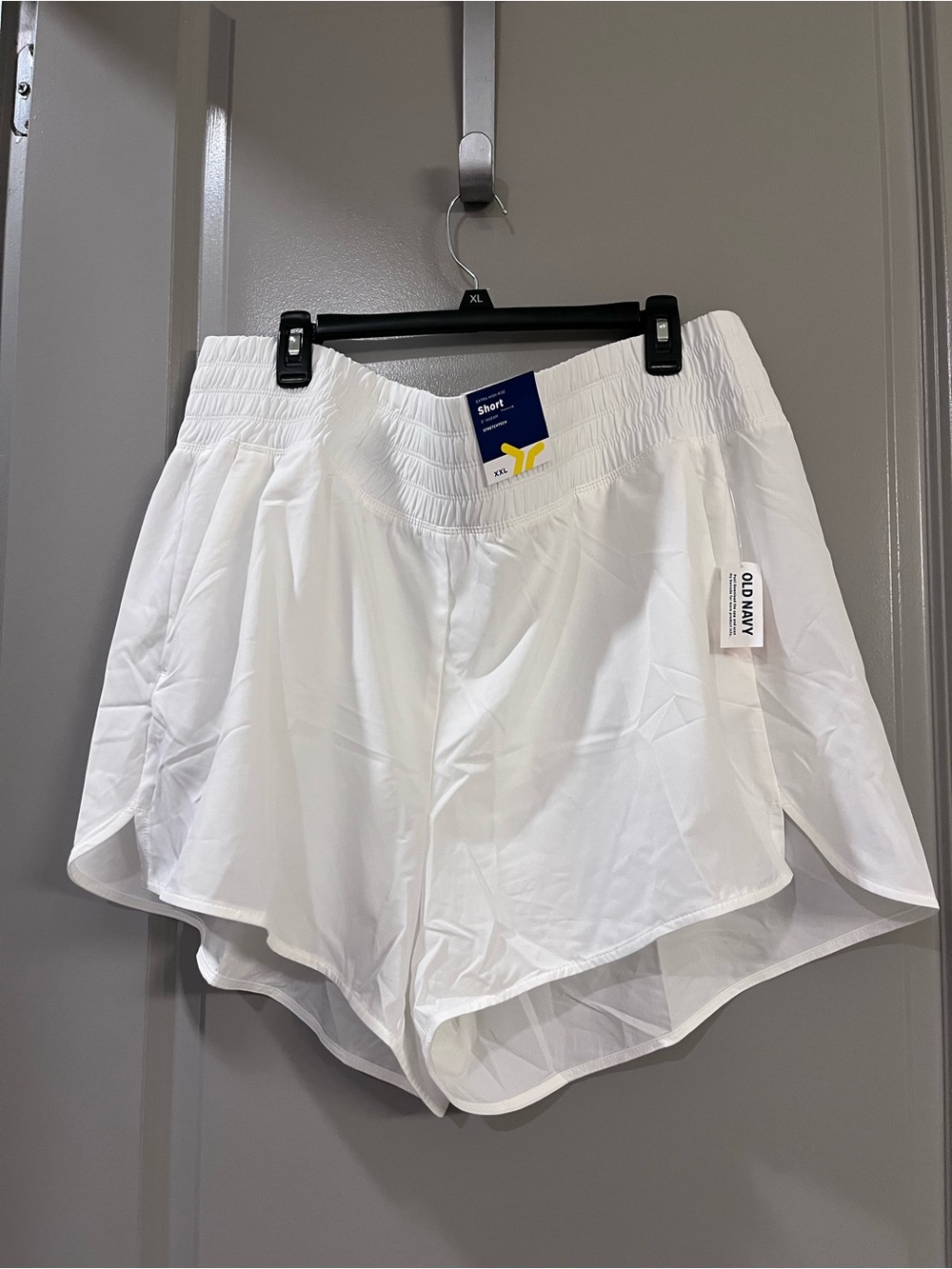 Old Navy White Women’s Athletic Shorts with Elastic Waist